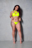 Creatures of XIX Tops Classique Crossover Bra- Neon Yellow
