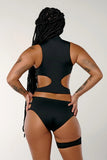 Creatures of XIX Tops Solo Garter Top- Black