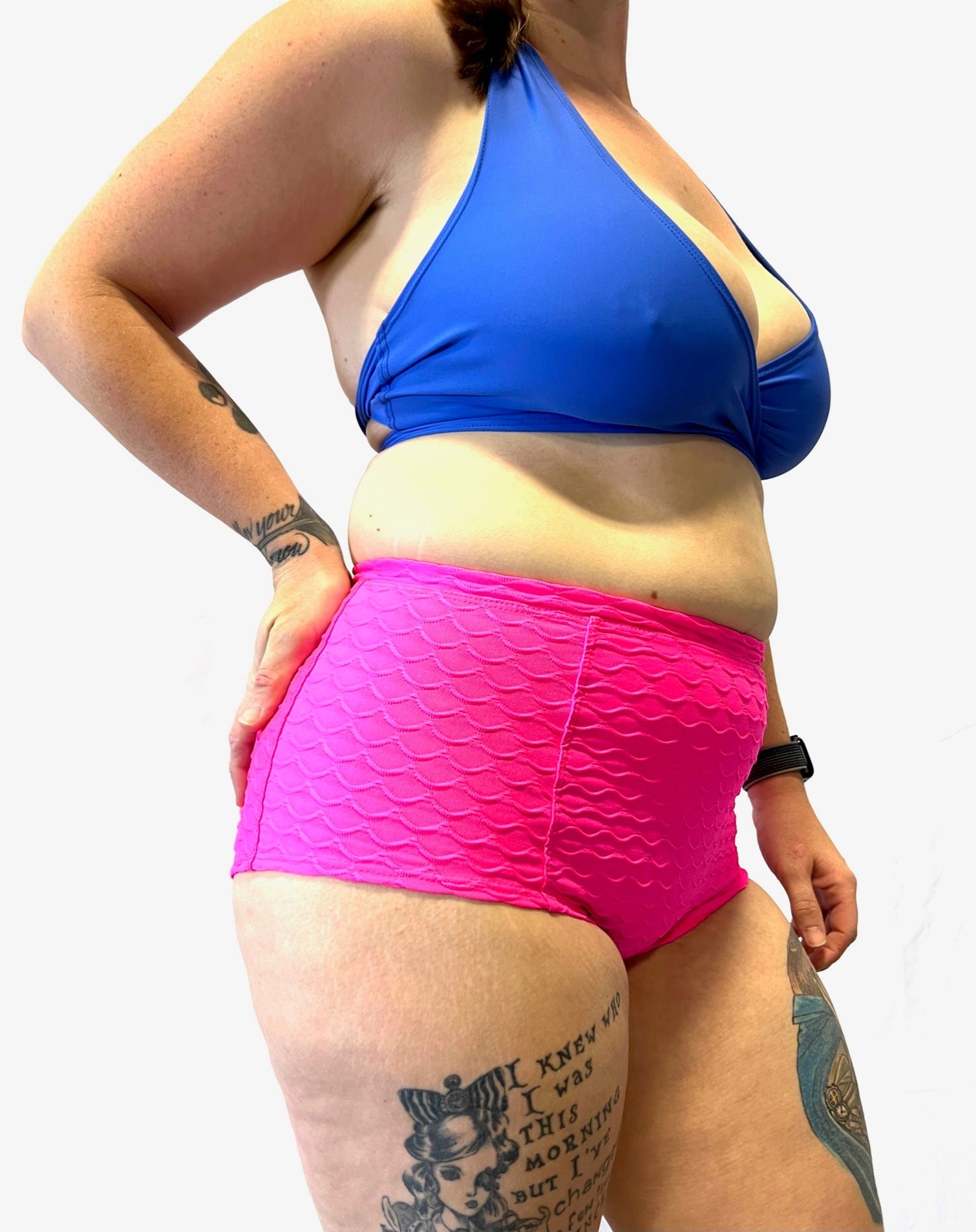 GRENADE DANCE WEAR Shorts Mermaid High Waist Bottom- Hot Pink
