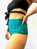 GRENADE DANCE WEAR Shorts Mermaid High Waist Bottom- Teal