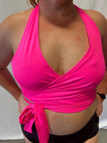 GRENADE DANCE WEAR Tops Multi-Way Wrap Top- Hot Pink
