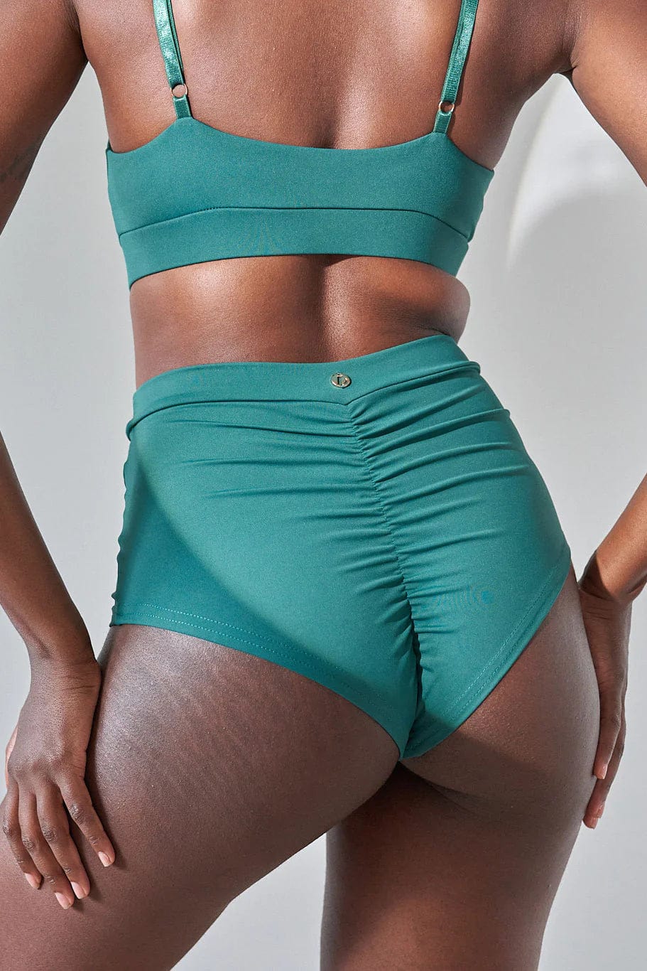 Lunalae Shorts High Waist Basic Short- Emerald
