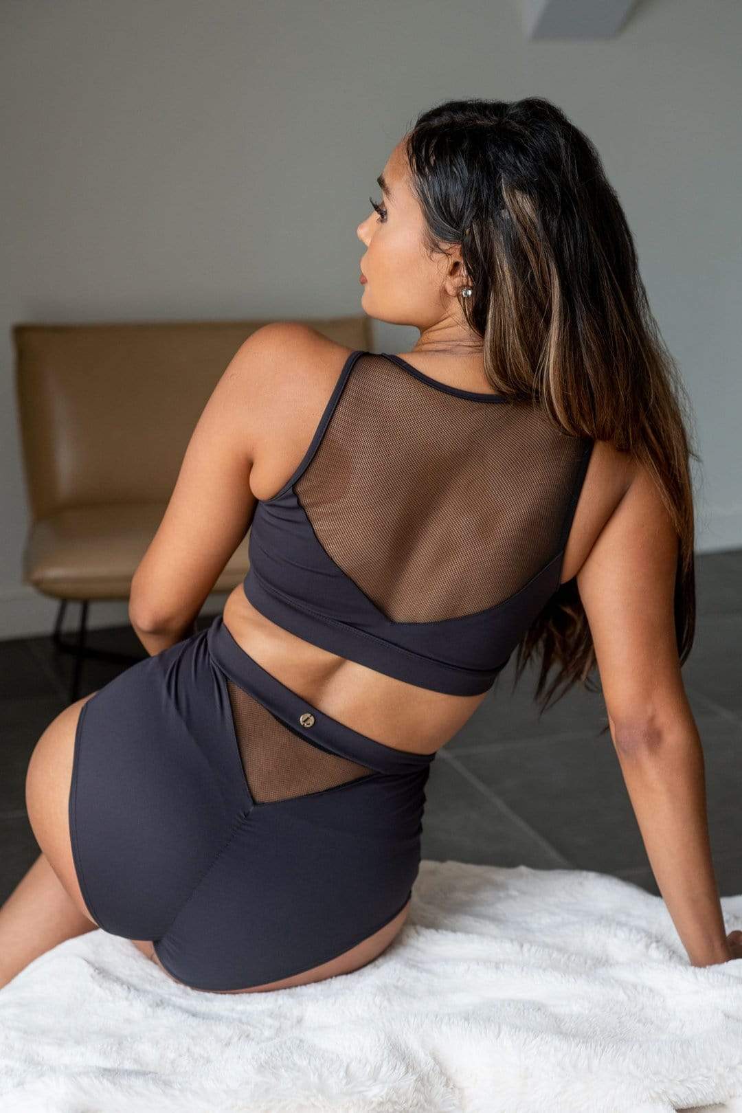 Lunalae Tops Addison Mesh Top Recycled