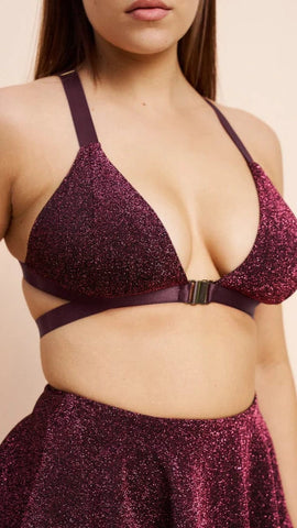 Lunalae Tops Follow Me Bra - Coral Shimmer