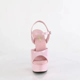Pleaser Shoes Delight 609 Baby Pink Pat.