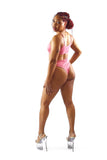 Slink Apparel Pink Body Suit Pink Sparkle Vixen Pole Dance Bodysuit