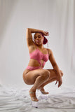 Slink Apparel Pink Body Suit Pink Sparkle Vixen Pole Dance Bodysuit