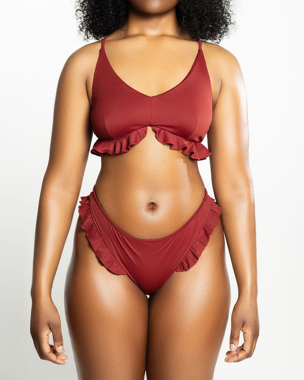 Slink Apparel Top Ruffle Me Up Top - Spice