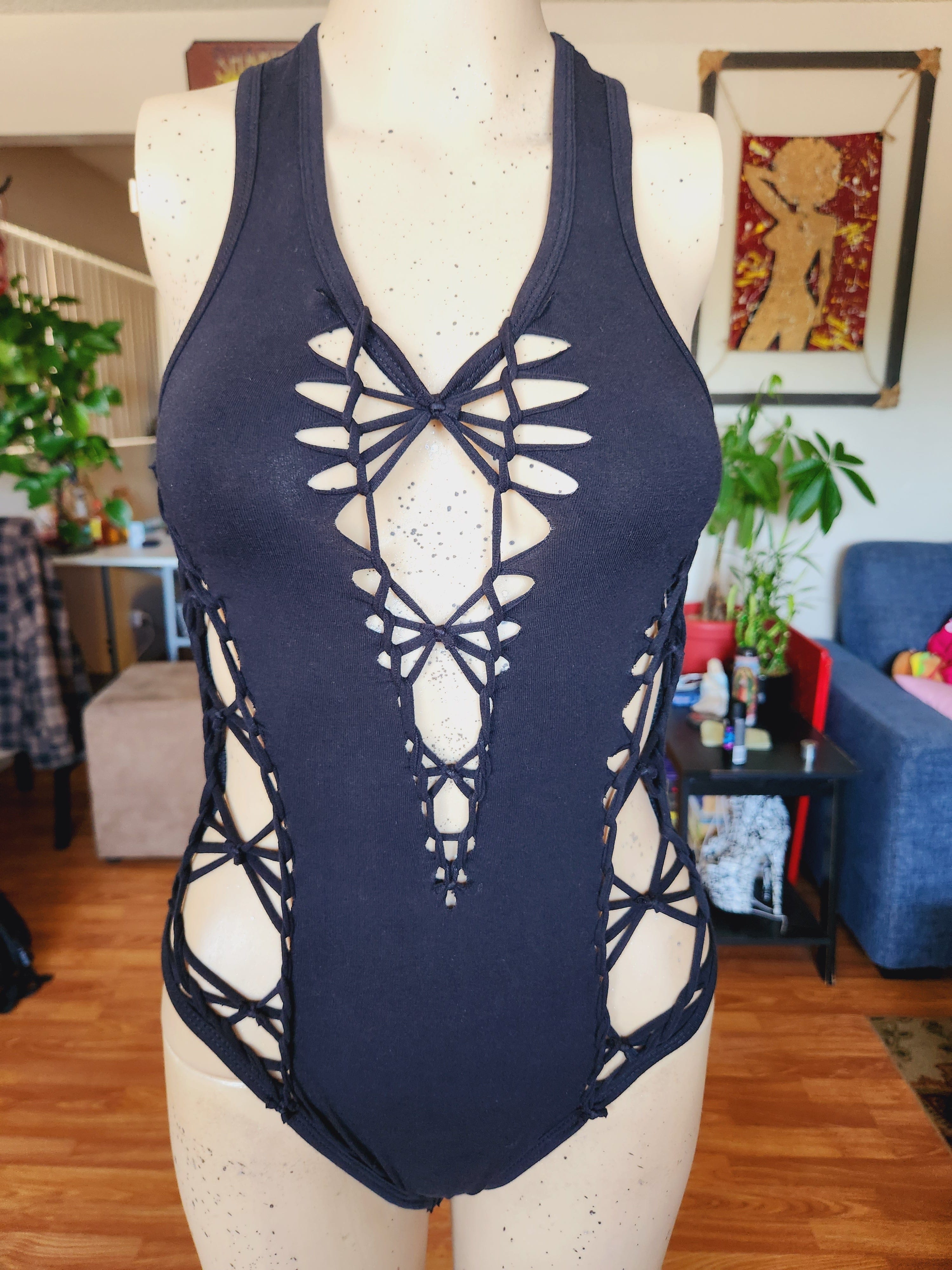 Twisted Movement Bodysuit Black Hot Girl Summer Bodysuit