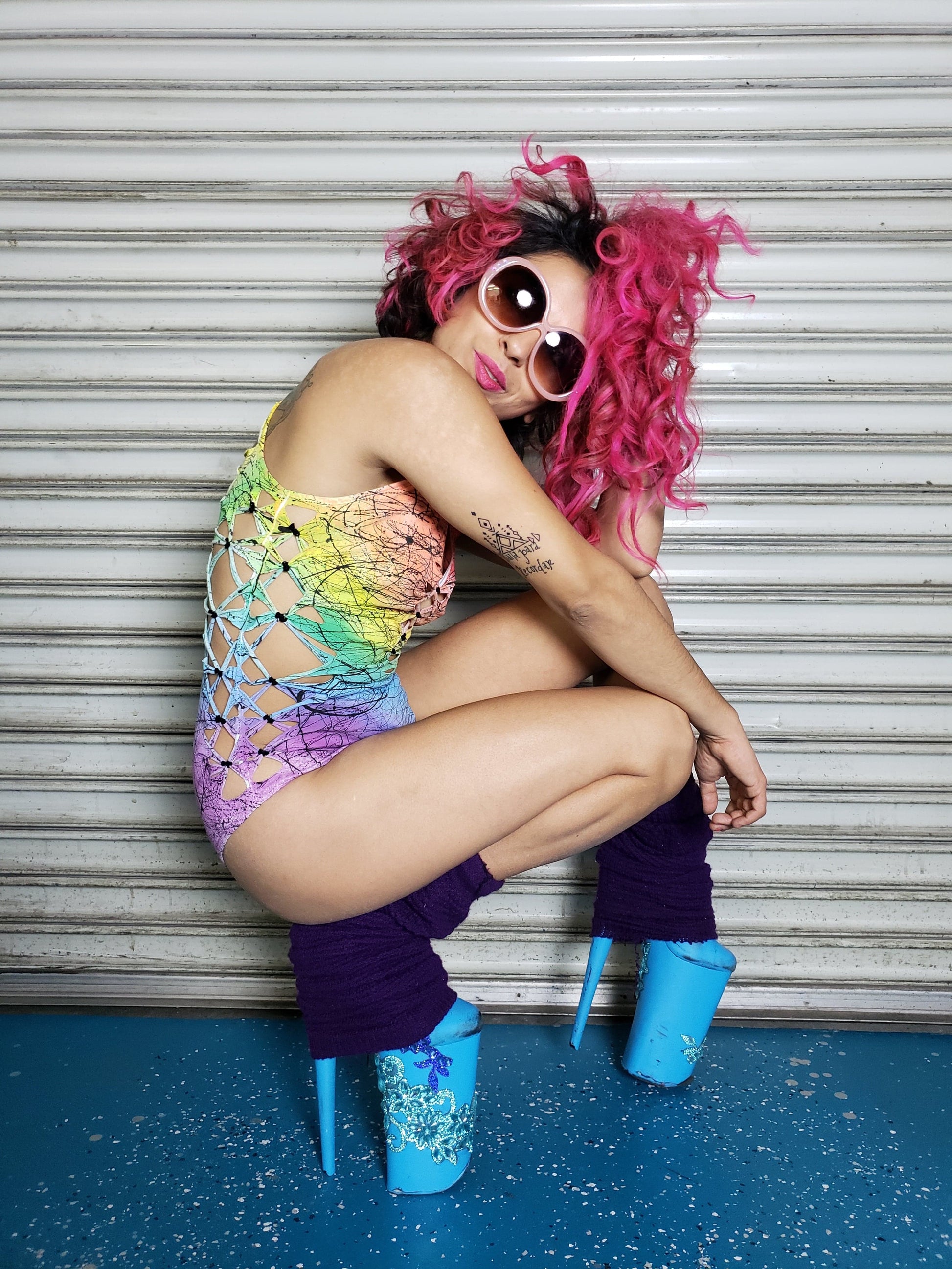 Twisted Movement Bodysuits Rainbow Drizzle Chaos Geo Leo