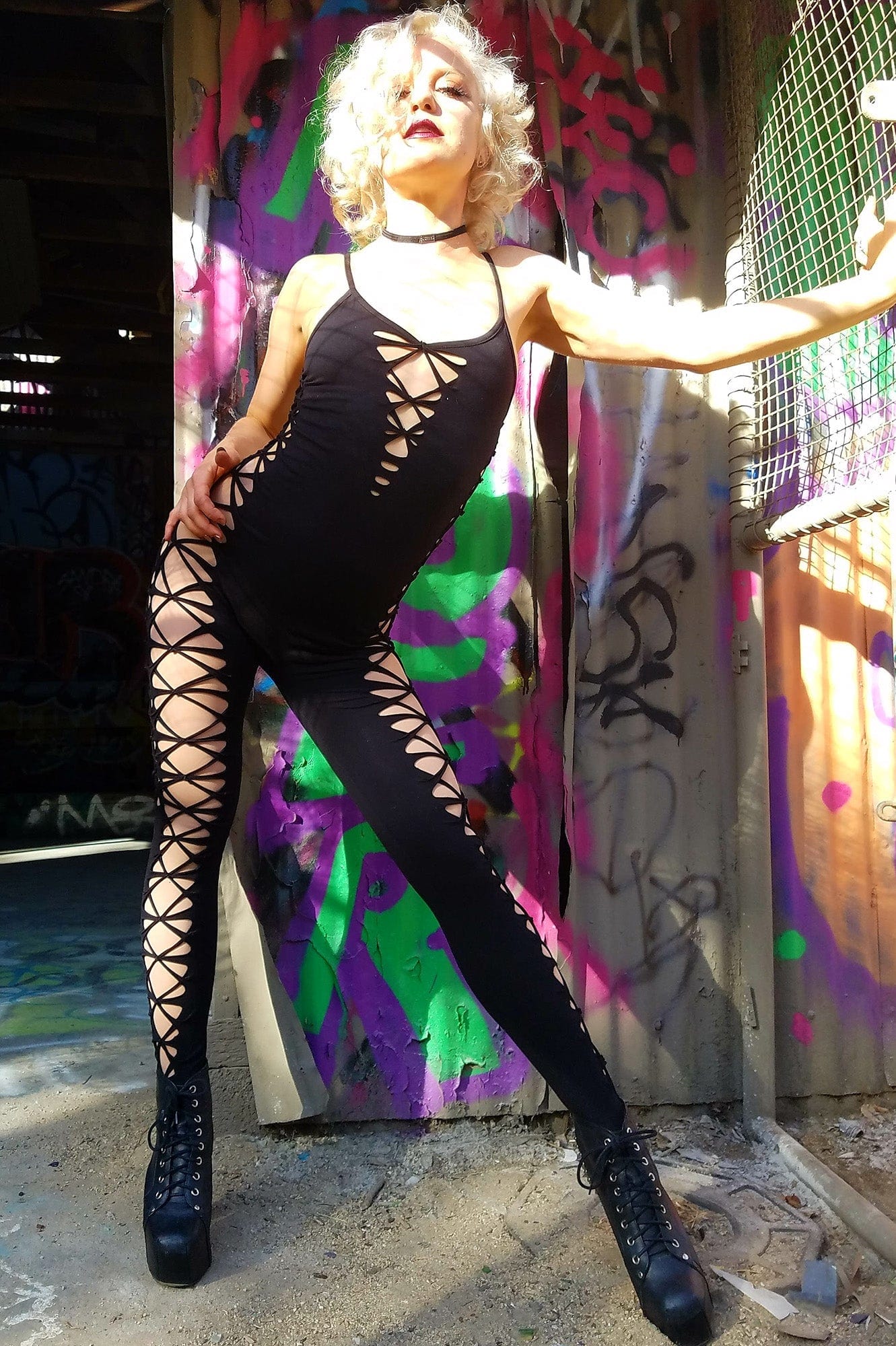 Twisted Movement Catsuit Black Chaos Catsuit