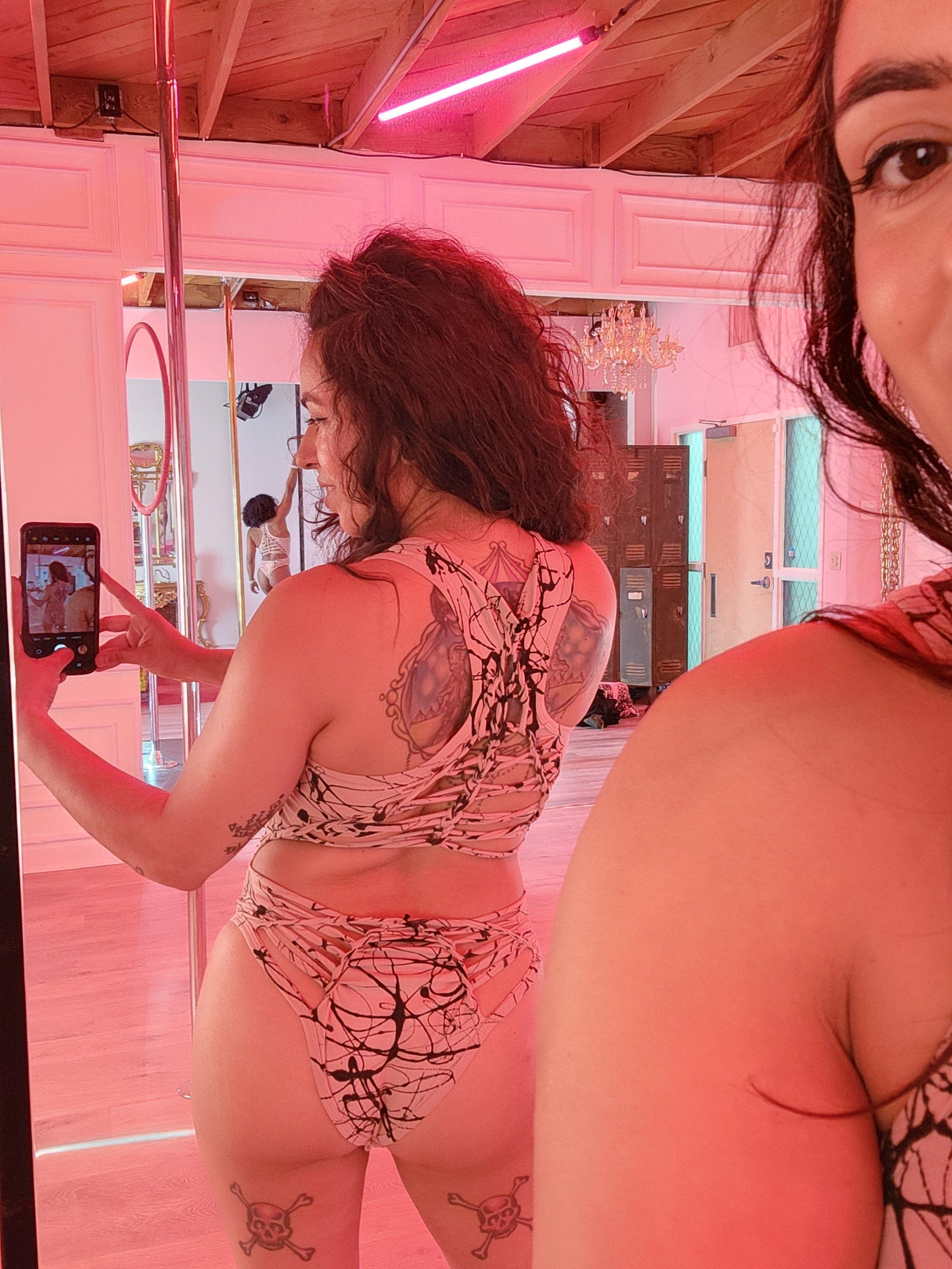 Twisted Movement Nude Drizzle Burner Bodysuit