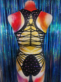 Twisted Movement Rhinestone Burner Bodysuit