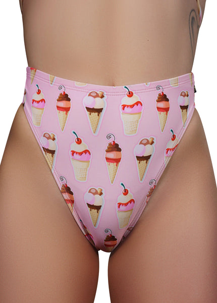 Cleo the Hurricane Bottoms Delish High Rider Hot Pants- Icecream