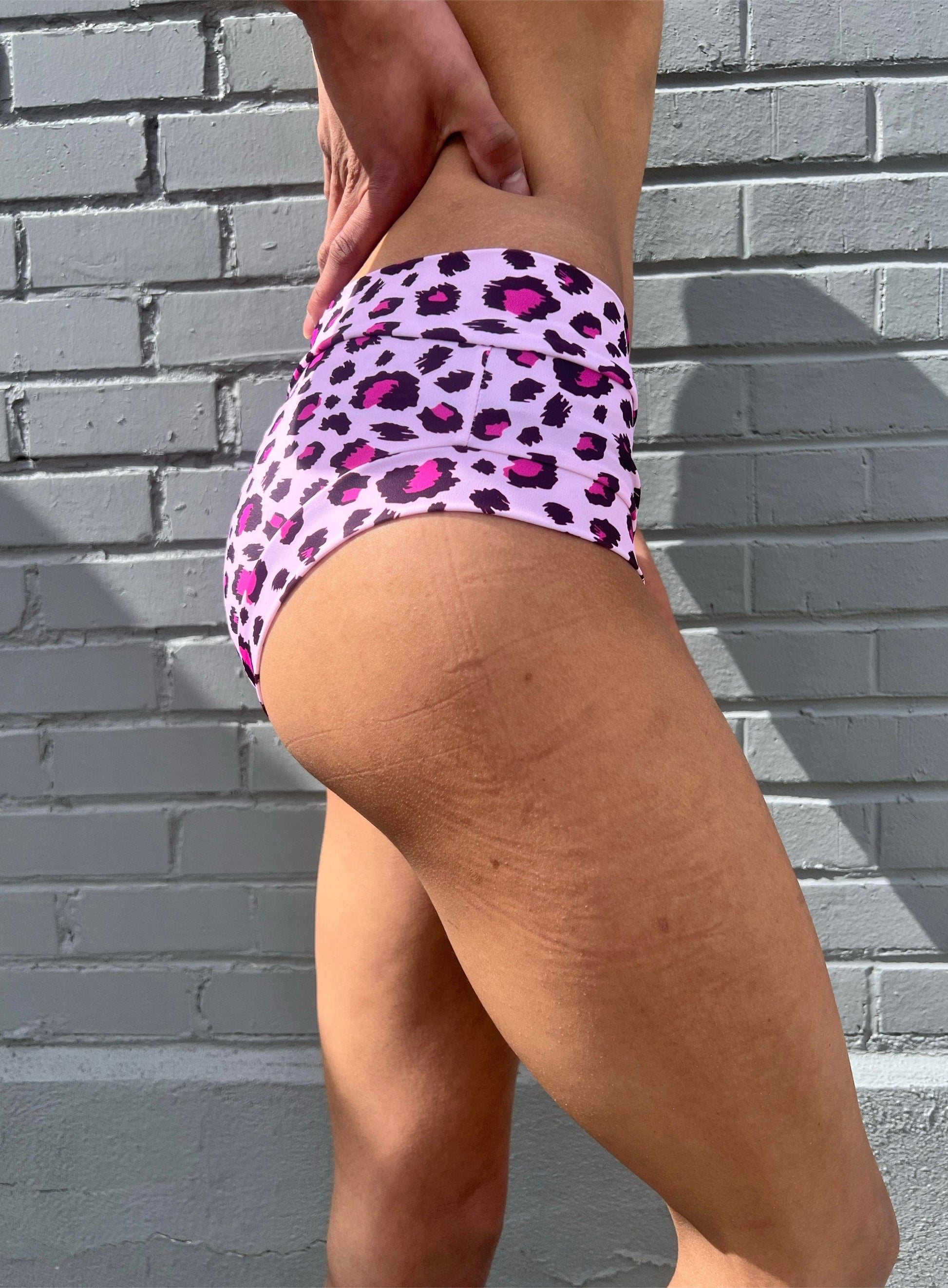 Cleo the Hurricane Bottoms Pink Leopard Hot Pants