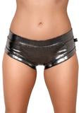 Cleo the Hurricane Shorts Metallic Hot Pants- Chrome