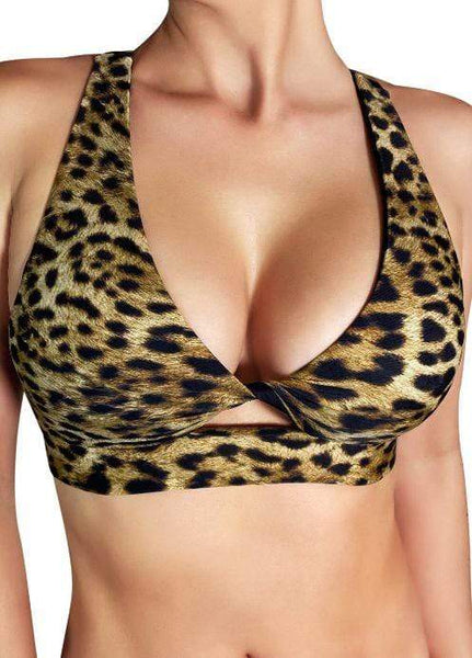 Essential Twist Sports Bra - Leopard