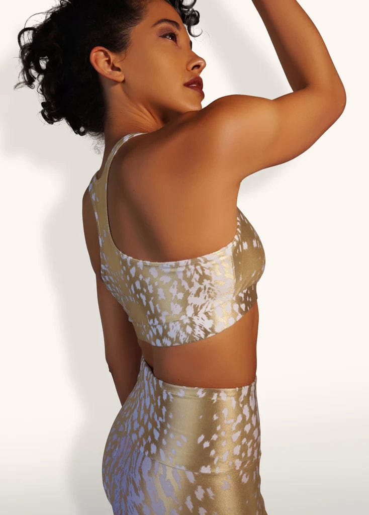 Cleo the Hurricane Tops Wild Cat Racer back Top- White