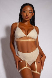 Creatures of XIX Bottoms Cora High Waisted Bottoms- Champagne