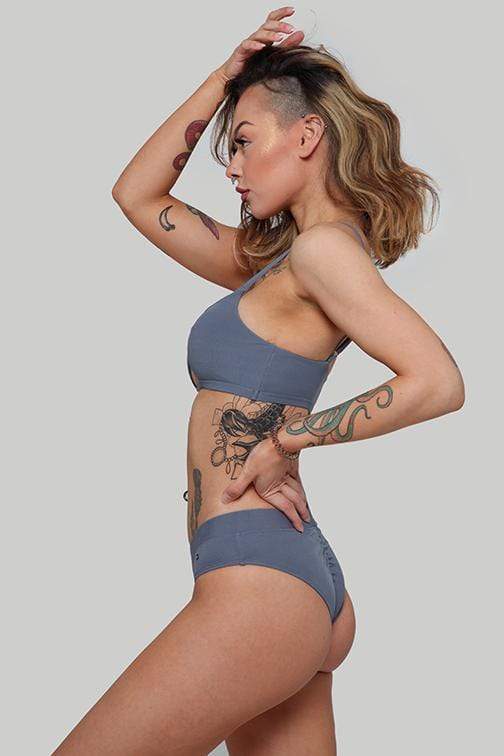 Creatures of XIX Tops Hills Reree Top Ribbed Dark Grey