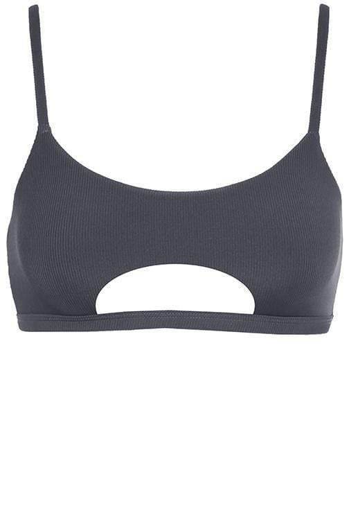 Creatures of XIX Tops Hills Reree Top Ribbed Dark Grey