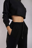 Creatures of XIX Tops Oversized Cropped Jumper - Black