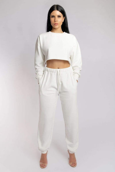 Creatures of XIX Tops Oversized Cropped Jumper - Ecru