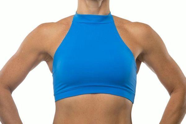 Grata Designs Tops Halter Top- Blue