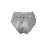 Hamade Activewear Bottoms Silver Mesh High Waisted Brief