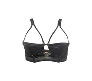 Hamade Activewear Tops Black Ring Front Strappy Bra