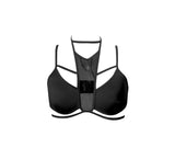 Hamade Activewear Tops Black Strappy Halter Neck Top