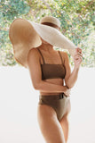 Hamade Activewear Tops Coconut Husk Brown Bandeau Top