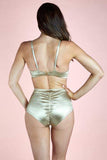 Luna Pole Wear Bottoms High Waist Basic Shorts Gold