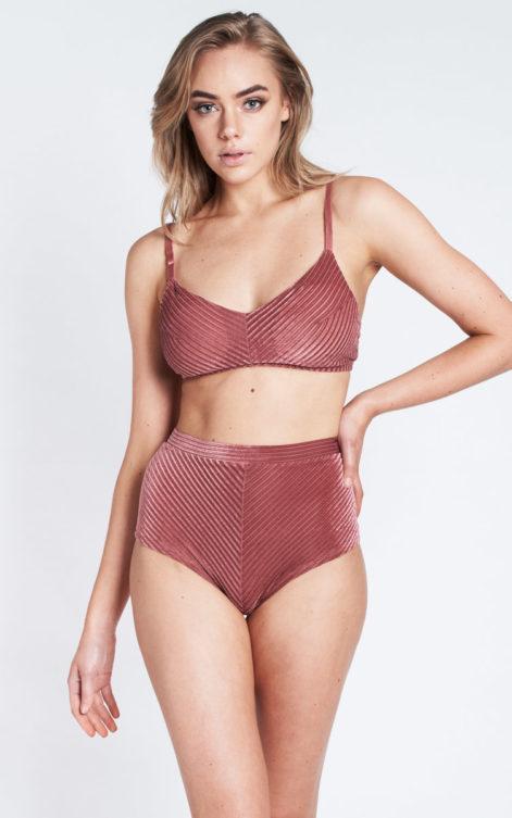Lana High Waist Shorts Dusty Rose - Luna Pole Wear - PoleActive