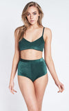 Lana High Waist Shorts Emerald - Luna Pole Wear - PoleActive