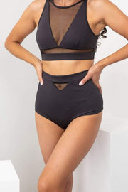 Lunalae Bottoms Addison Mesh Bottoms Recycled- Black
