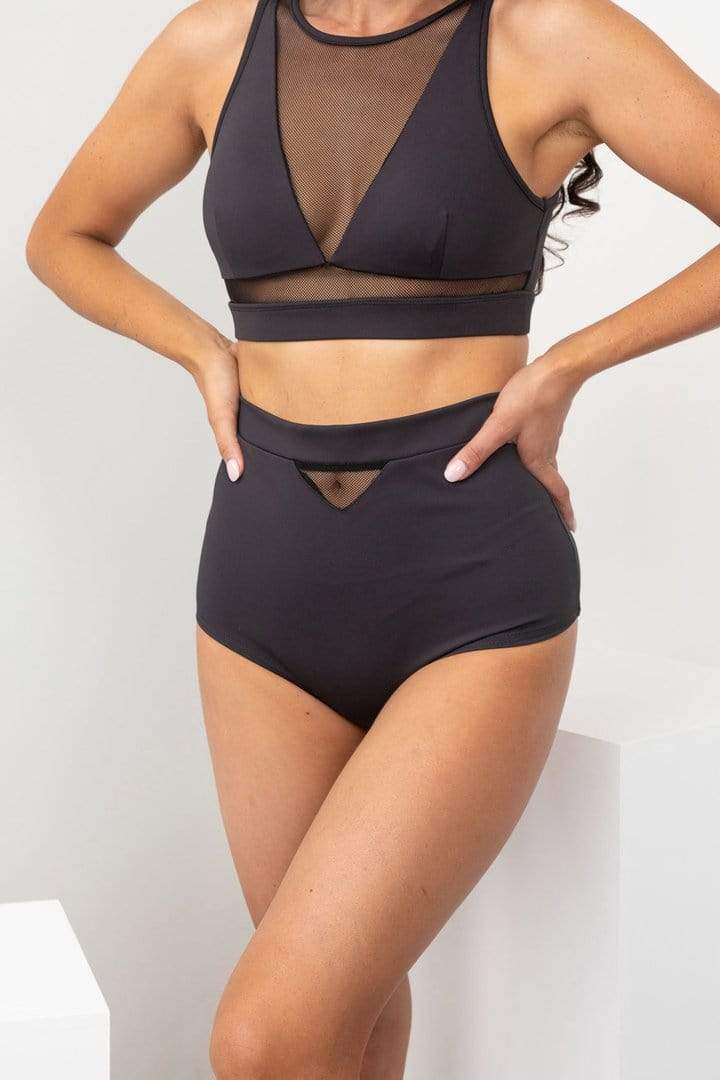 Lunalae Bottoms Addison Mesh Bottoms Recycled- Black