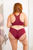Lunalae Shorts Lure You Garter Shorts - Wine