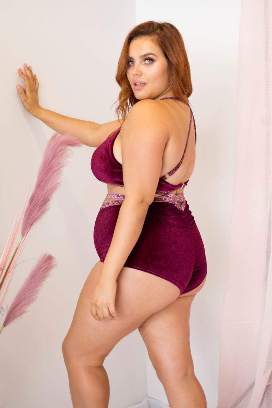 Lunalae Shorts Sienna High Waist Shorts Magenta