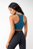 Lunalae Tops Aliza High Neck Top Recycled- Teal