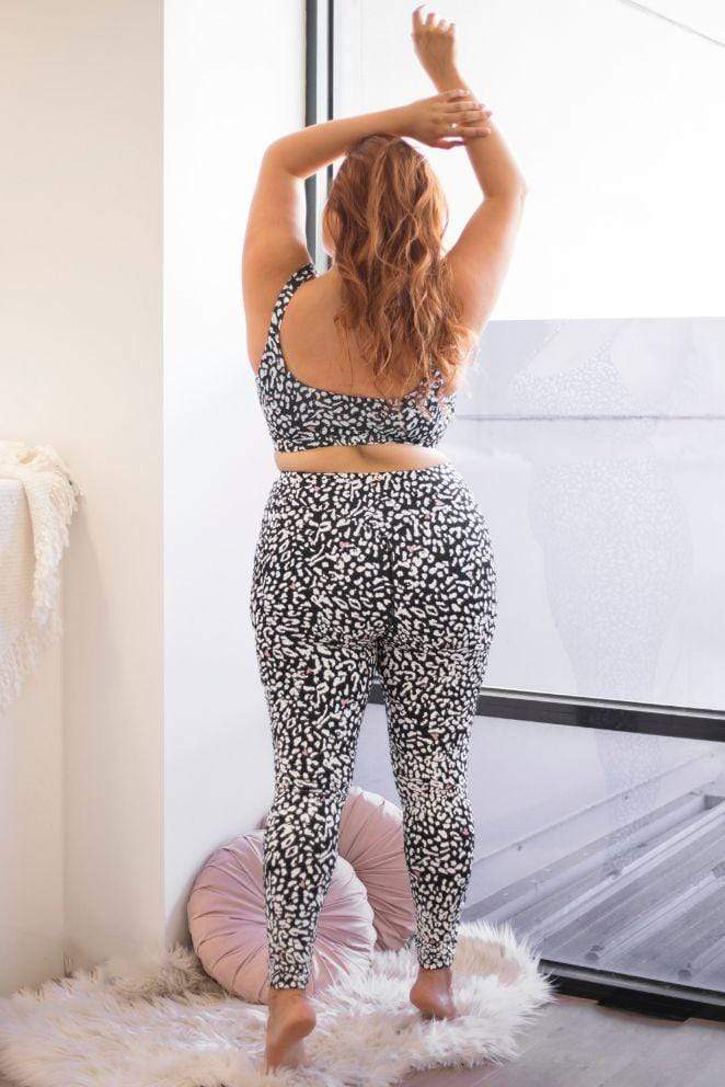 Lunalae Tops Recycled Ava Black Leopard Top