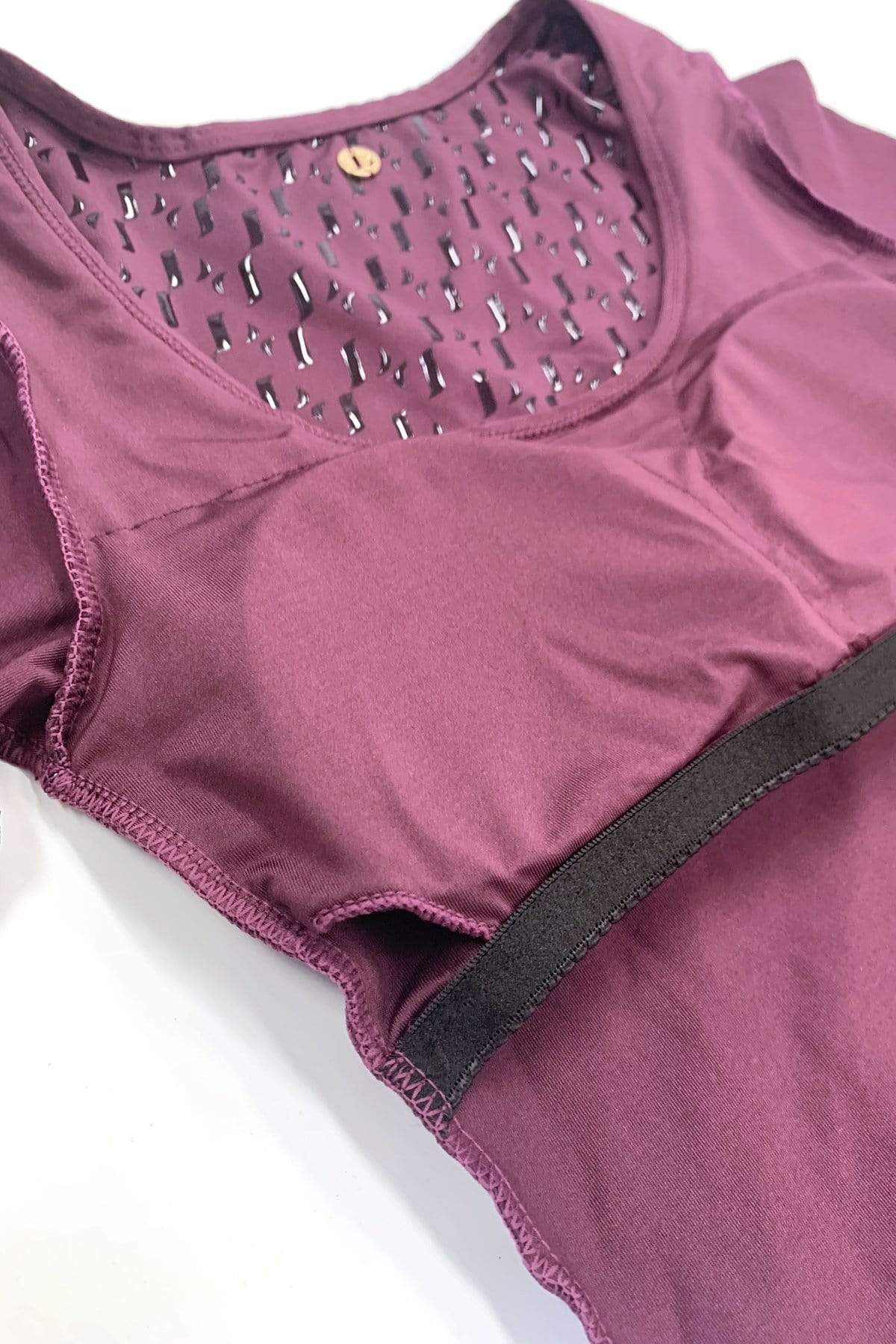 Lunalae Tops Sticky Grip Long Sleeve Crop Recycled Mulberry