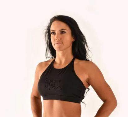 Embossed Sports Bra Black - XS ONLY