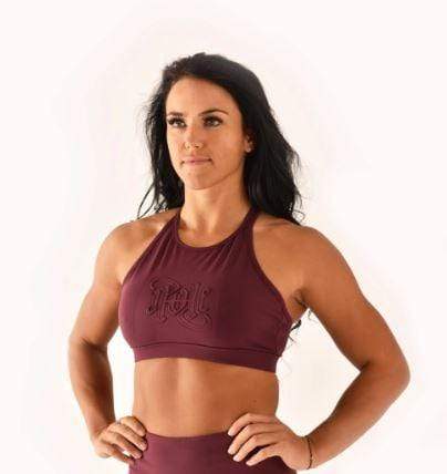 Embossed Sports Bra Burgundy - XS ONLY