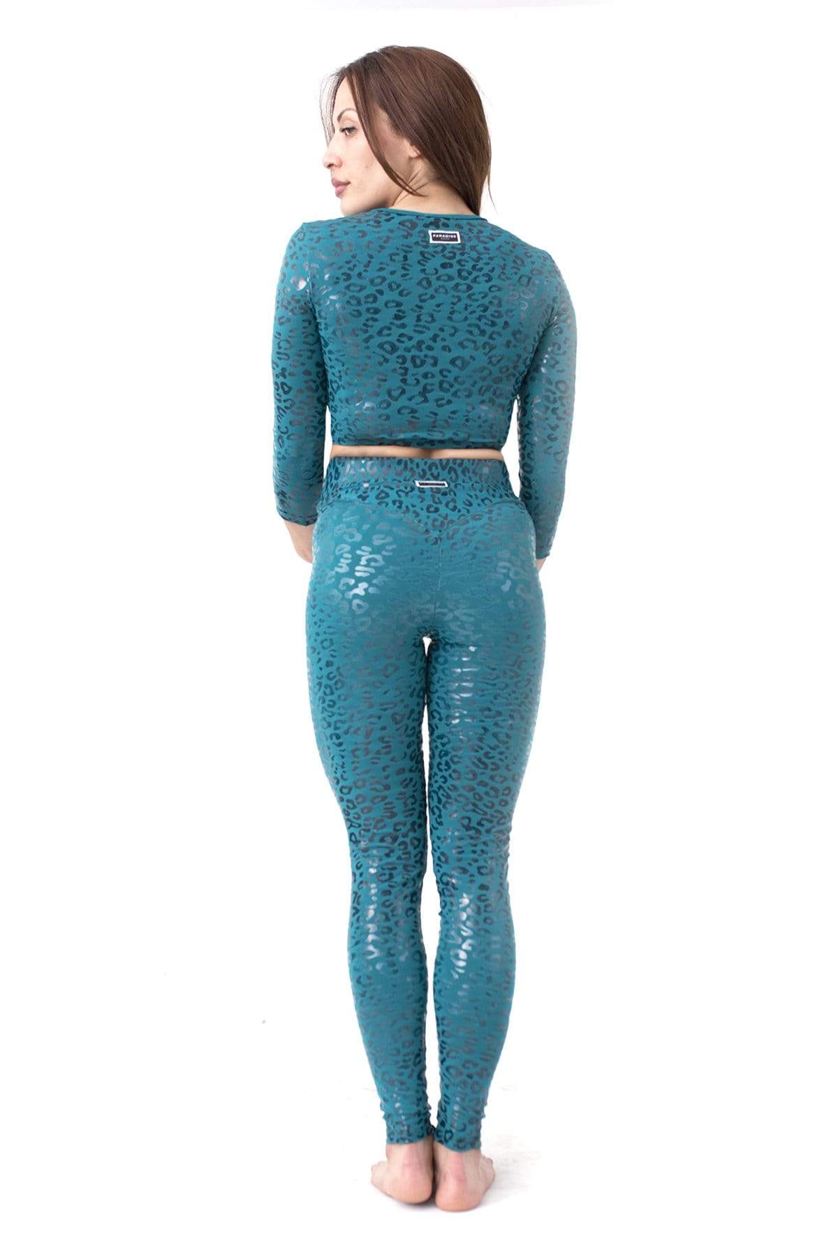 Paradise Chick Bottoms Top Sticky Superhero Leopard Petrol