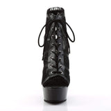 6" Heel, 1 3/4" PF 6" - 6 1/2" Heel Blk Mesh-Lace/Blk DEL696LC/BM/M