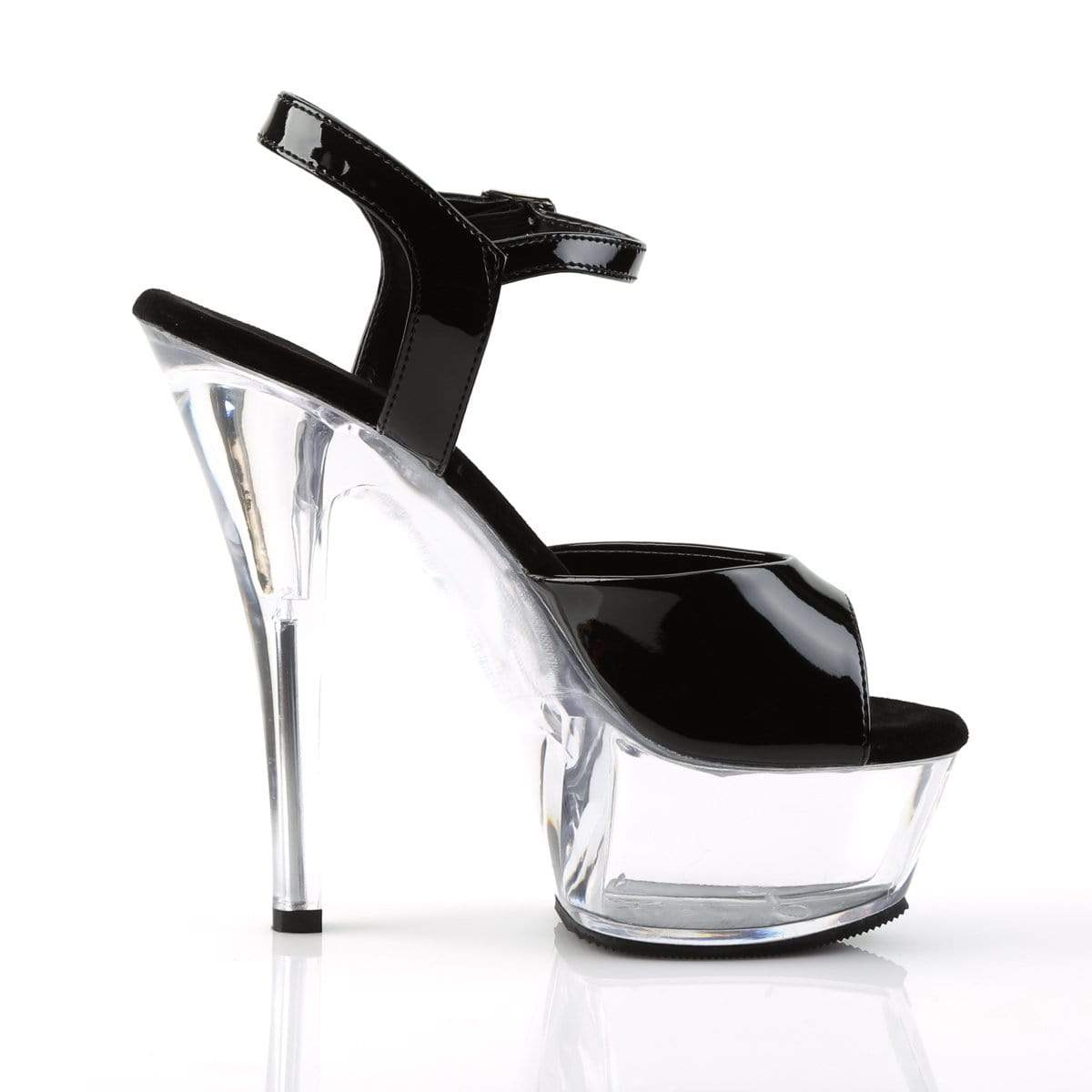 6" Heel, 1 3/4" PF 6" - 6 1/2" Heel Blk Pat/Clr KISS209/B/C