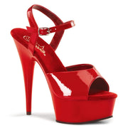 6" Heel, 1 3/4" PF 6" - 6 1/2" Heel Red Pat/Red DEL609/R/M