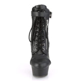 Pleaser Shoes 6" Heel, 1 3/4" PF Ankle/Mid-Calf Boots Blk Faux Leather/Blk Matte DEL600-05/BPU/M