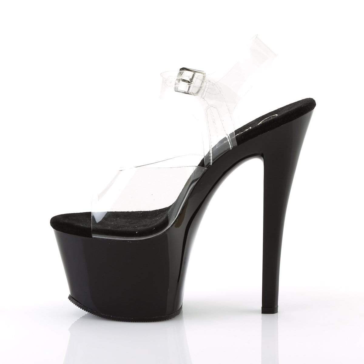 7" Heel, 2 3/4" 7" - 7 1/2" Heel Clr/Blk SKY308/C/B